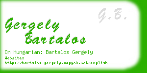 gergely bartalos business card